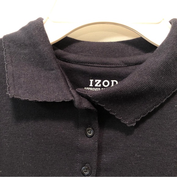 Izod Approved Schoolwear Golf Uniform Short Sleeve Girls Polo Navy XL (16) - Picture 10 of 16